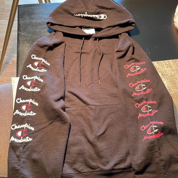 Champion Hooded Sweatshirt Black - Picture 3 of 5